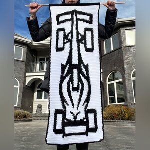 Hand Crocheted Formula 1 Indycar Silhouette Tapestry!